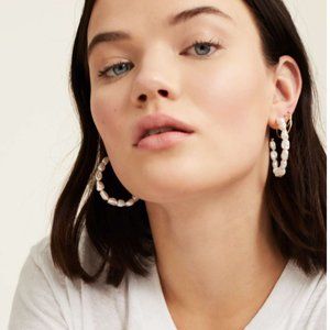 Mejuri Bold Pearl Hoop Earrings